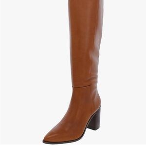 Franco Sarto Brown Leather Knee-High Boots